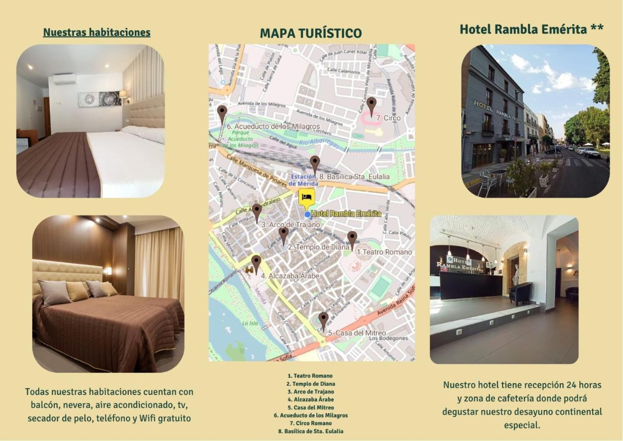 Hotel Rambla Emerita, Centro Ciudad Mérida Exterior foto